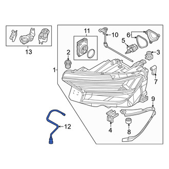 Audi OE - Front Left Headlight Washer Hose