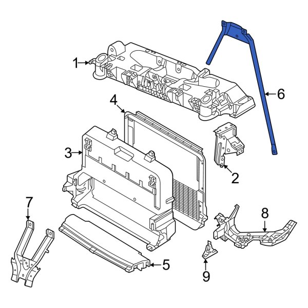 Radiator Support Panel Brace