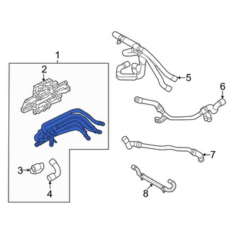 Audi OE - Right Engine Coolant Pipe