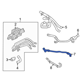 Audi OE - Right Center Engine Coolant Pipe