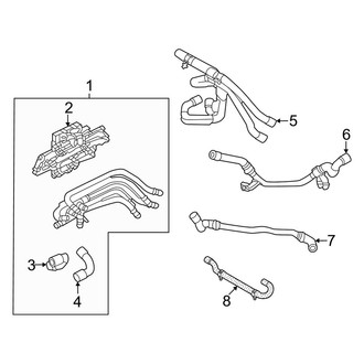 Audi OE - Cooling - Hoses & Lines (With R-744 Refrigerant, Right), (RWD)