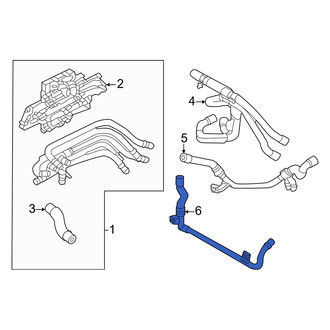 Audi OE - Right Center Engine Coolant Pipe