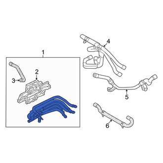 Audi OE - Right Engine Coolant Pipe