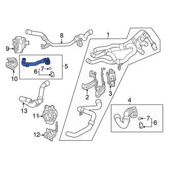 Audi OE - Right Radiator Coolant Hose