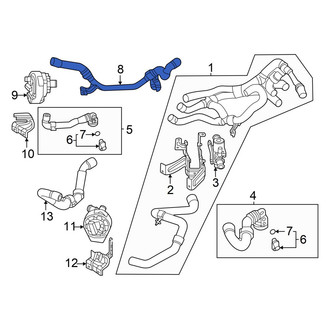 Audi OE - Right Upper Engine Coolant Pipe