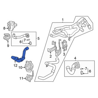 Audi OE - Left Engine Coolant Pipe