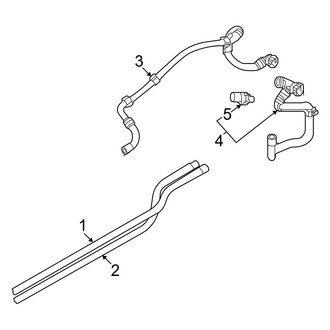Audi OE - Cooling - Hoses & Lines (With R-1234YF Refrigerant, Rear), (AWD)