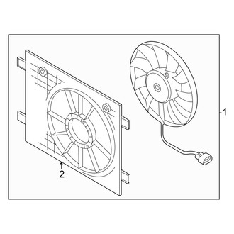 Audi OE - Cooling Fan (With R-744 Refrigerant), (AWD)