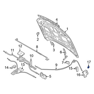 Audi OE - Hood Release Handle Grommet