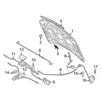 Audi OE - Front Right Hood Latch Striker Plate
