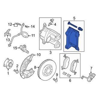 Audi OE - Front Disc Brake Caliper Bracket