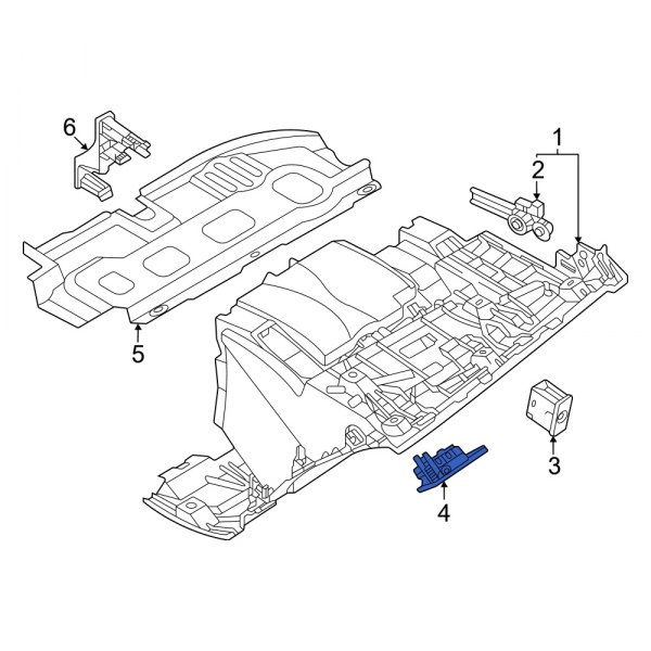 Audi OE 89B857131A4PK Front Glove Box Handle