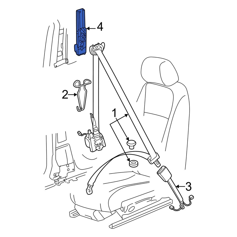 Audi OE 565857819A Front Seat Belt Height Adjuster