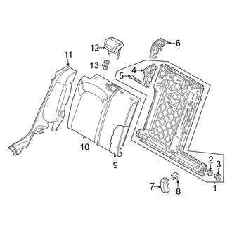 Audi OE - Seats - Rear Seat (60% Side, Seat Back Components)