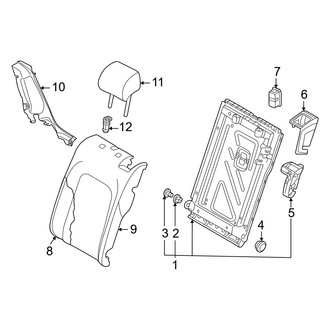 Audi OE - Seats - Rear Seat (40% Side, Seat Back Components)
