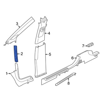 Audi OE - Left Upper Body A-Pillar Trim Panel