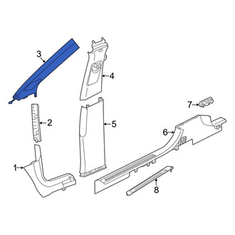 Audi OE - Right Upper Body A-Pillar Trim Panel