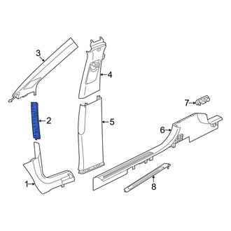 Audi OE - Left Upper Body A-Pillar Trim Panel