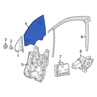 Audi OE - Front Left Door Glass