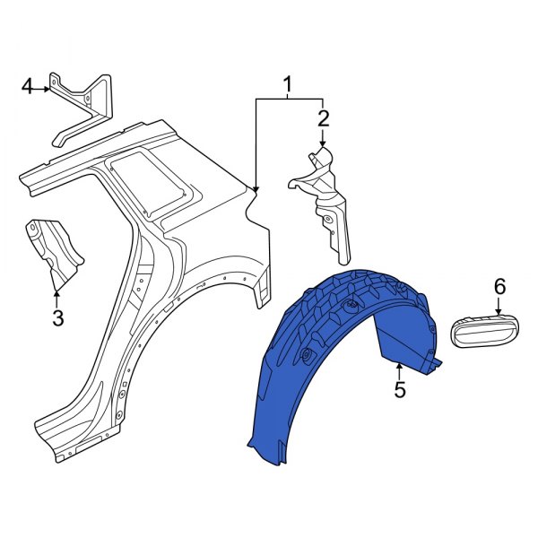 Quarter Panel Splash Shield