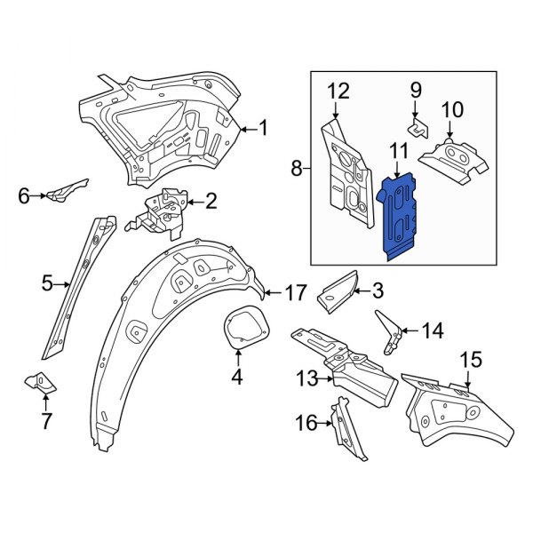 Quarter Panel Reinforcement Bracket