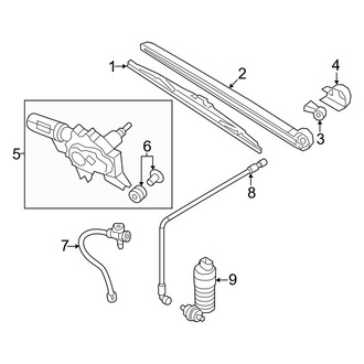 Audi OE - Lift Gate - Rear Wiper Components (Premium / Premium Plus / Prestige)