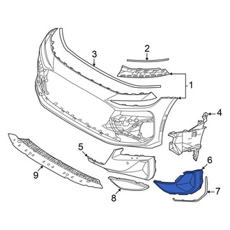 Audi OE - Rear Left Upper Outer Bumper Trim