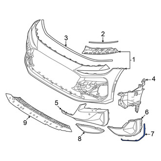 Audi OE - Rear Left Upper Outer Bumper Trim
