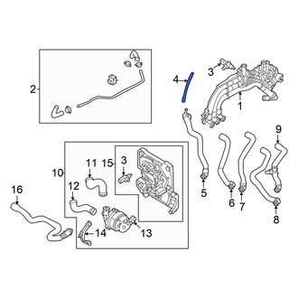 Audi OE - Upper Engine Coolant Overflow Hose