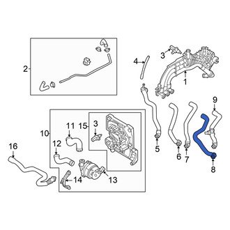 Audi OE - Front Drive Motor Battery Pack Coolant Hose