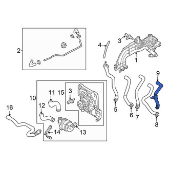 Audi OE - Front Drive Motor Battery Pack Coolant Hose