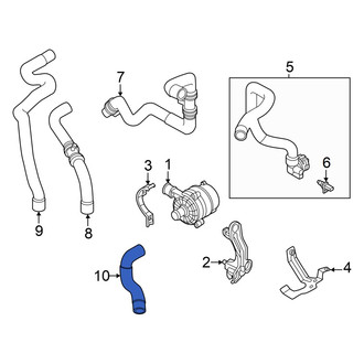 Audi OE - Center Left Drive Motor Battery Pack Coolant Hose