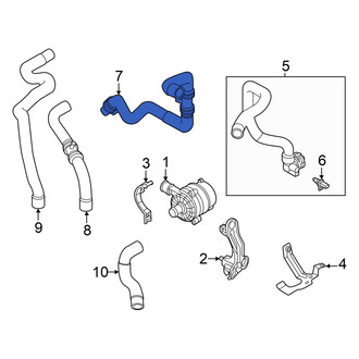 Audi OE - Center Left Drive Motor Battery Pack Coolant Hose