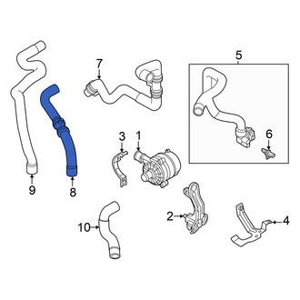 Audi OE - Center Left Drive Motor Battery Pack Coolant Hose