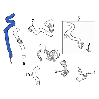 Audi OE - Center Left Drive Motor Battery Pack Coolant Hose