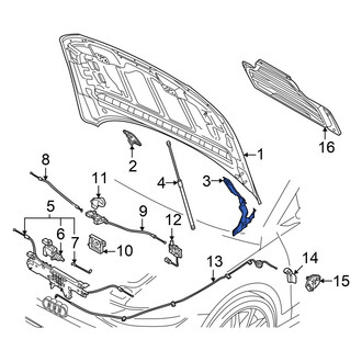 Audi OE - Front Left Hood Hinge