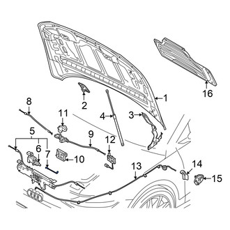 Audi OE - Front Lower Hood Release Cable