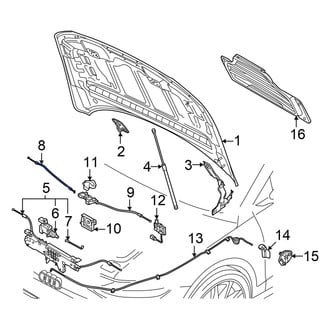 Audi OE - Front Right Upper Hood Release Cable