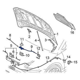 Audi OE - Front Left Upper Hood Release Cable