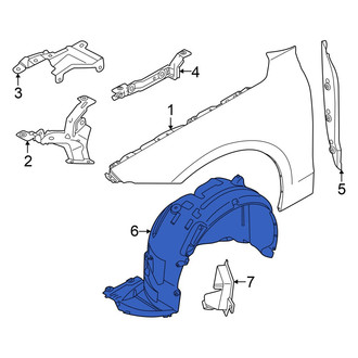Audi OE - Front Left Fender Splash Shield