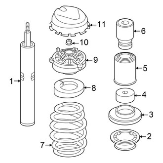 Audi OE - Front Suspension - Struts & Components (Standard Suspension), (Premium / Premium Plus)