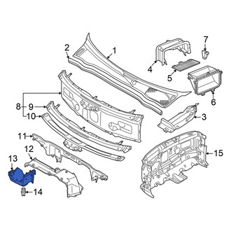 Audi OE - Cowl Water Deflector