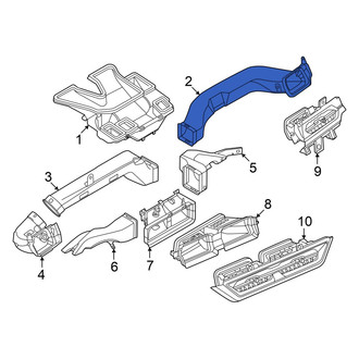 Audi OE - Front Right Upper Inner Instrument Panel Air Duct
