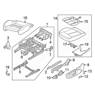 Audi OE - Seats - Passenger Seat Components (Seat Cushion, Standard Seat)