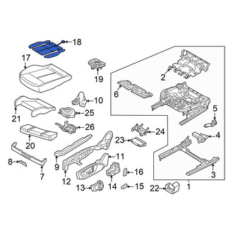 Audi OE - Front Left Lower Seat Heater Pad
