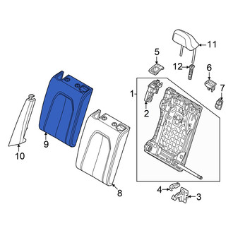 Audi OE - Rear Right Seat Back Cushion Cover