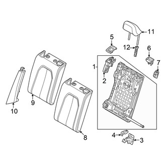 Audi OE - Seats - Rear Seat (Passenger Side Seat Back Components)