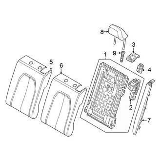 Audi OE - Seats - Rear Seat (Drivers Side Seat, Back Components)
