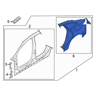 Audi OE - Rear Left Outer Quarter Panel