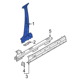Audi OE - Left Body B-Pillar Reinforcement